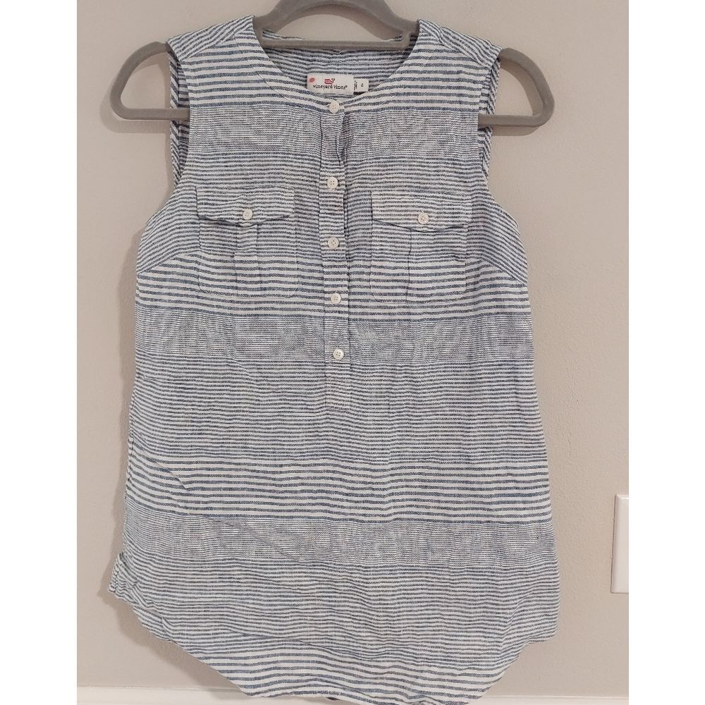 Vineyard vines 100 percent linen stripped top